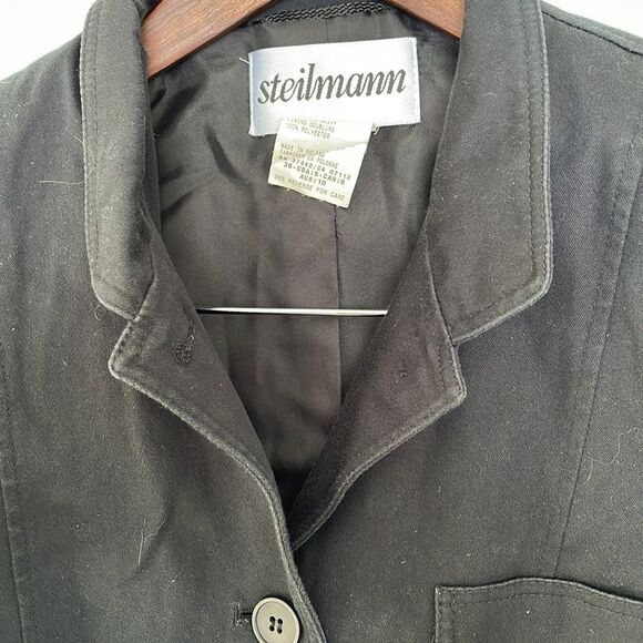 Steilmann Black Fitted Blazer 100% Polyester Size 6 - Picture 3 of 12